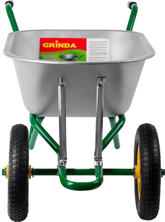 Тачка GRINDA садово-строительная двухколесная, 90 л, грузоподъемность 180 кг 422397_z01 купить в Губкинске