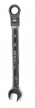 Ключ гаечный комбинированный 24х24 с шарниром и трещоткой 26419 купить в Губкинске
