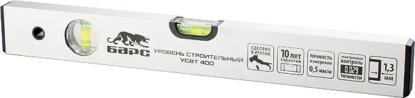 Уровень алюминиевый 2000 мм толщина профиля 1.3 мм 2 глазка  БАРС 35140 купить в Губкинске