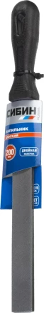 Напильник СИБИН плоский с пластиковой рукояткой, 200мм 16701-20 купить в Губкинске