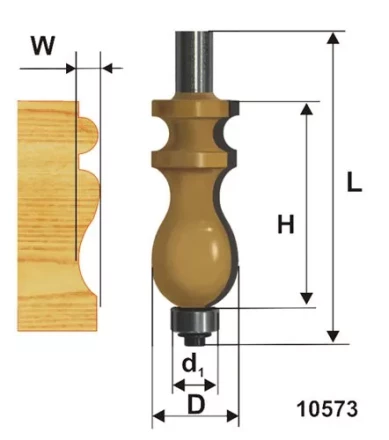 Фреза кромочная фигурная ф222х41мм хв 12мм 10573 купить в Губкинске