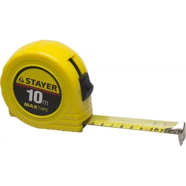 Рулетка STAYER "МASTER" "MaxTape", пластиковый корпус, 10м/25мм 34014-10-25 купить в Губкинске