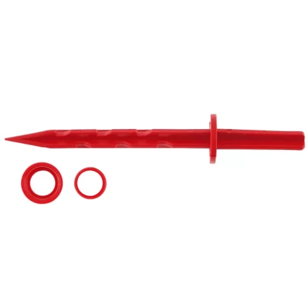 Колышек 20см с установочным кольцом для крепления укрывного материала и пленки 10шт красный PALISAD 64434 купить в Губкинске