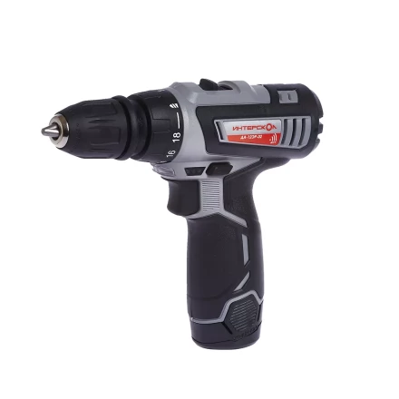 Аккумуляторная дрель-шуруповерт со съемным патроном ИНТЕРСКОЛ ДА-12ЭР-02 КОМБИ Li-ion (2 х 1,5Ач) купить в Губкинске