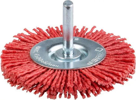 ЗУБР "ПРОФЕССИОНАЛ". Щетка дисковая для дрели, нейлоновая проволока с абразивным покрытием, 50мм 35161-050_z02 купить в Губкинске