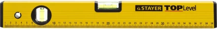 Уровень STAYER &quot;STANDARD&quot; &quot;TOPLevel&quot;, коробчатый, 2 противоударных ампулы, линейка, 40см 3460-040_z03 купить в Губкинске