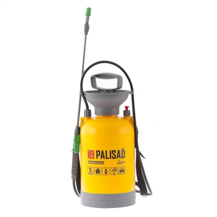Опрыскиватель усиленный помповый 5 л с шлангом разбрызгивателем PALISAD LUXE 64757 купить в Губкинске