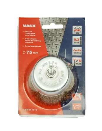 Щетка для дрели ф75 мм чашечная VMX 511713 купить в Губкинске