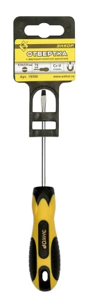 Отвертка шлицевая 0,6х3,0х75 мм Энкор 19500 купить в Губкинске