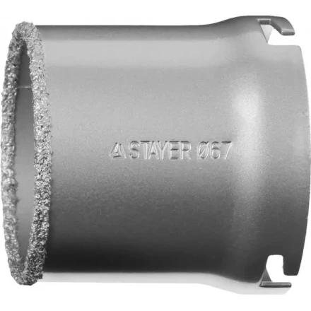 Коронка STAYER &quot;PROFESSIONAL&quot; кольцевая с карбидно-вольфрамовой крошкой, d=67мм 33345-67 купить в Губкинске