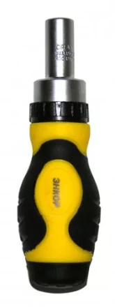 Отвертка короткая реверсивная со вставками 1/4 8 предетов Энкор 19860 купить в Губкинске