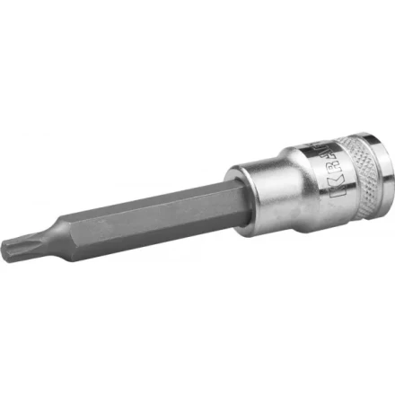 Торцовая бита-головка KRAFTOOL &quot;INDUSTRIE QUALITAT&quot;, удлиненная, материал S2, TORX, сатинированная, 1/2&quot;, Т30 27906-30_z01 купить в Губкинске
