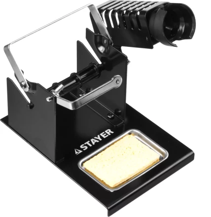 Подставка для паяльников STAYER &quot;MASTER&quot;, штампованная, с держателем для катушек с припоем 55321 купить в Губкинске