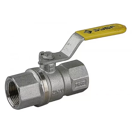 Кран шаровой ЗУБР полнопроход газовый &quot;мама-мама&quot;, ручка, хромиров латунь, 1/2&quot; 4-51720-C-1/2 купить в Губкинске