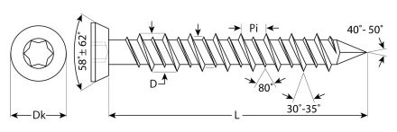 Шурупы ШБ-Х по бетону хроматированные коробка серия ПРОФЕССИОНАЛ купить в Губкинске