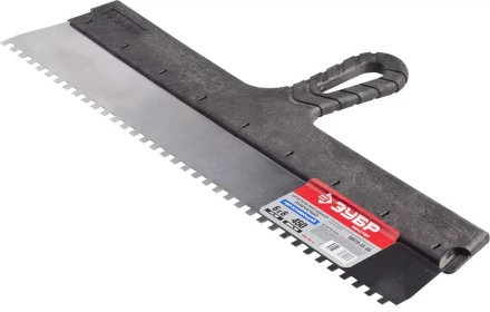 Шпатель ЗУБР &quot;МАСТЕР&quot; ФАСАДНЫЙ, нержавеющее полотно, 450мм, зуб 6х6мм 10078-45-06 купить в Губкинске