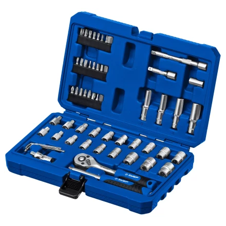 ЗУБР А-57, 57 предм., (1/4), универсальный набор инструмента, Профессионал (27671-H57) купить в Губкинске