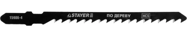 Полотна STAYER "PROFI", T244D, для эл/лобзика, HCS, по дереву, ДВП, ДСП, фигур. рез, EU-хвост., шаг 4мм, 75мм, 2шт 15986-4_z01 купить в Губкинске