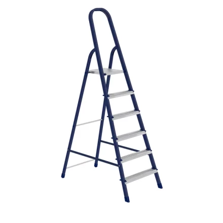 Стремянка 6 ступеней стальная оцинкованные ступени СИБРТЕХ 97846 купить в Губкинске
