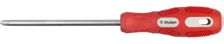 Отвертка ЗУБР &quot;ПРОФИ&quot; хромованадиевая сталь, двухкомпонентная рукоятка, магнит наконечник, PH2x150мм 25232-2-150_z01 купить в Губкинске