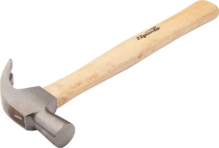 Молоток-гвоздодер 225 г боек 22 мм деревянная рукоятка SPARTA 104105 купить в Губкинске