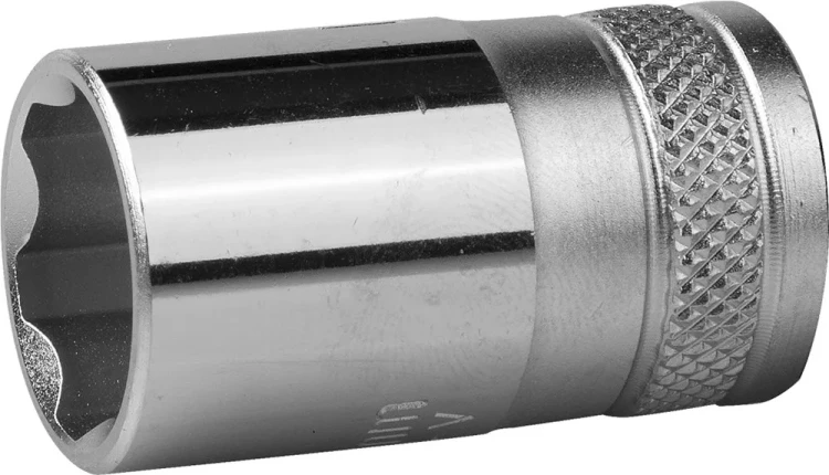 Торцовая головка KRAFTOOL "INDUSTRIE QUALITAT", Cr-V, SUPER-LOCK, хромосатинированная, 1/2", 16 мм 27801-16_z01 купить в Губкинске