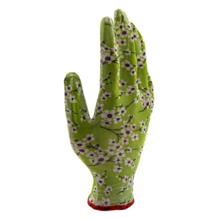 Перчатки садовые из полиэстера с нитрильным обливом, MIX цветов, M Palisad 67864 купить в Губкинске