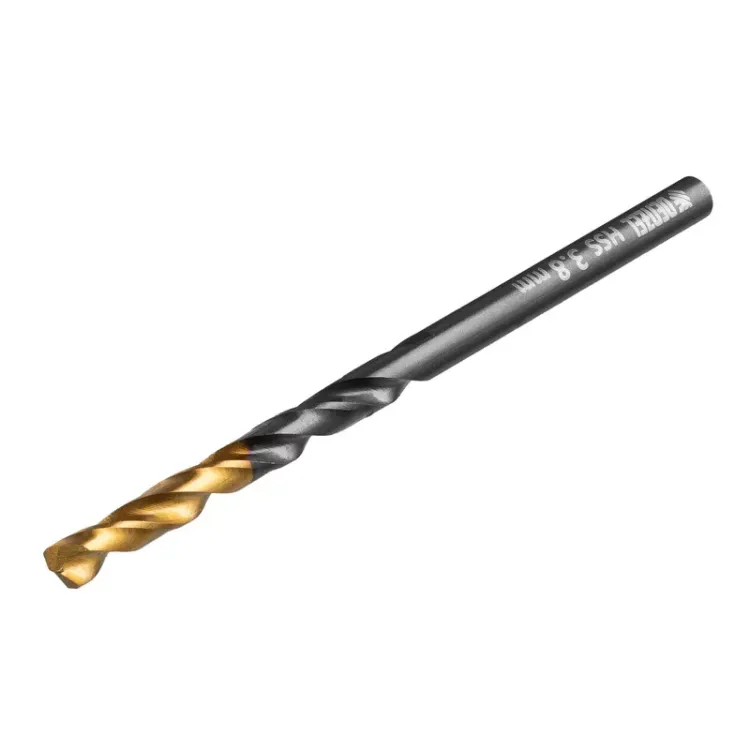 Сверло по металлу, 3,8 мм, HSS-Tin, Golden Tip, 10 шт. Denzel 717208 купить в Губкинске