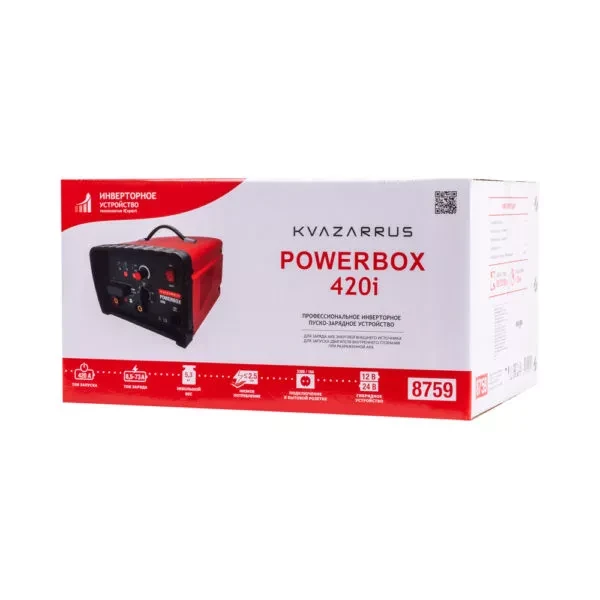 Инверторное пуско-зарядное устройство KVAZARRUS PowerBox 420i, таймер, цветная коробка купить в Губкинске