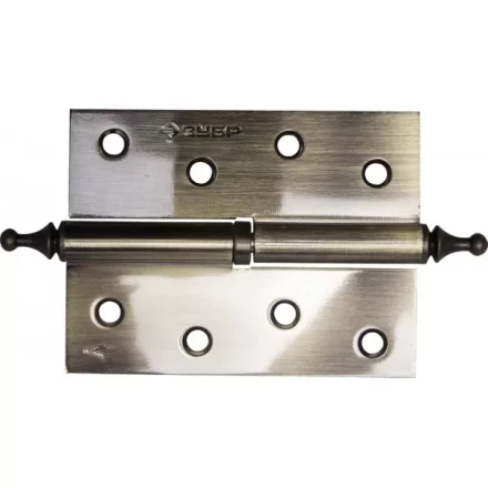 Петля дверная разъемная ЗУБР &quot;ЭКСПЕРТ&quot;, 1 подшипник, цвет ст. латунь (AB), левая, с крепежом, 100х75х2,5мм,2шт 37605-100-5L купить в Губкинске