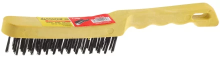 Щетка STAYER &quot;MASTER&quot; проволочная стальная с пластмассовой ручкой, 3 ряда 35015-3 купить в Губкинске
