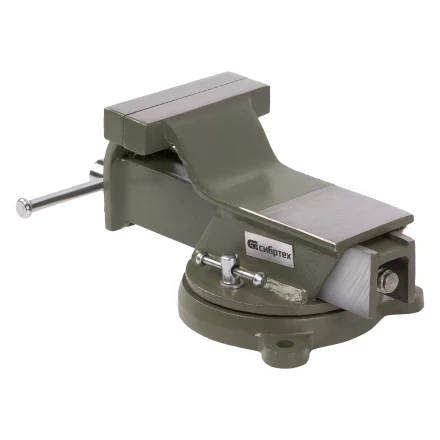 Тиски слесарные Сибртех 18618, 100 мм, стальные, поворотные купить в Губкинске