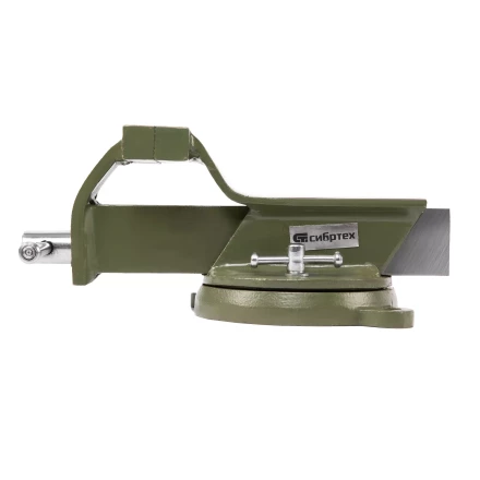 Тиски слесарные Сибртех 18618, 100 мм, стальные, поворотные купить в Губкинске