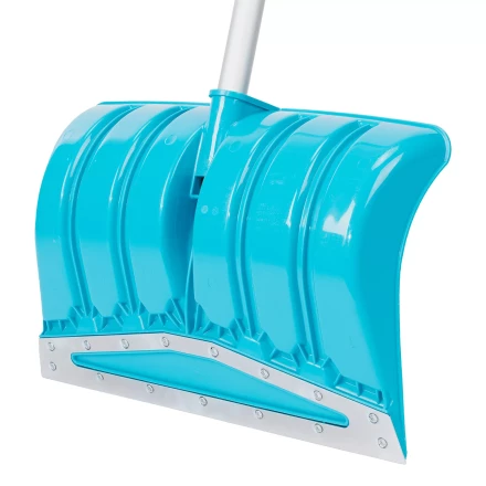 Лопата-скрепер для уборки снега Palisad 61797, полипропилен, 460х320х1300 мм, алюминиевый черенок, ПВХ, LUXE купить в Губкинске