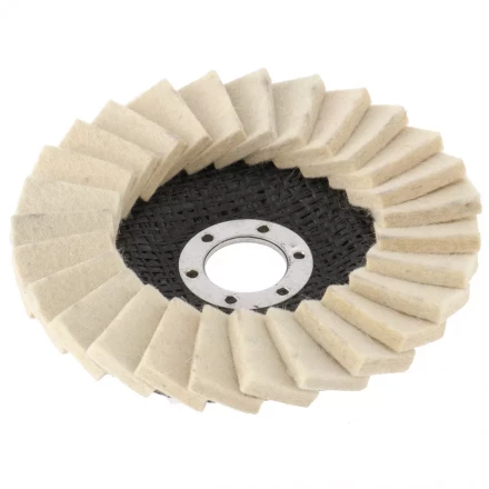 Круг полировальный лепестковый из натурального войлока 125 х 22,2 мм MATRIX артикул 75934 купить в Губкинске