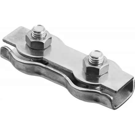 Зажим троса ЗУБР &quot;МАСТЕР&quot; двойной, оцинкованный, 3мм, 2 шт 304446-03 купить в Губкинске