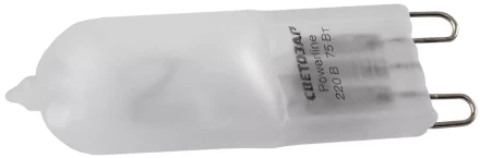 Лампа галогенная СВЕТОЗАР капсульная, матовое стекло, цоколь G9, диаметр 13мм, 75Вт, 220В SV-44897-M купить в Губкинске