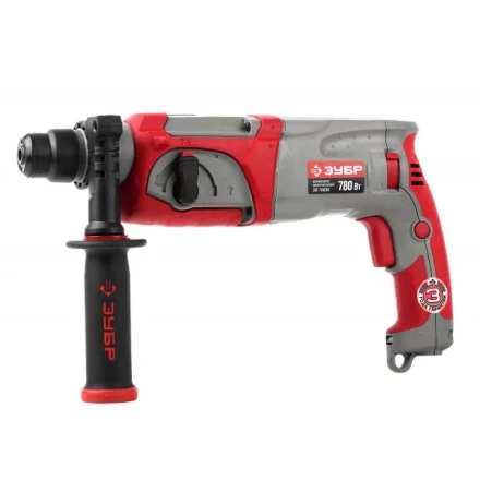 Перфоратор ЗУБР SDS-plus, реверс, 3 Дж, 0-1100 об/мин, 0-4500 уд/мин, 780Вт, кейс ЗП-780ЭК купить в Губкинске