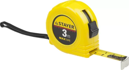 Рулетка STAYER &quot;МASTER&quot; &quot;MaxTape&quot;, пластиковый корпус, 3м/16мм 34014-03-16 купить в Губкинске