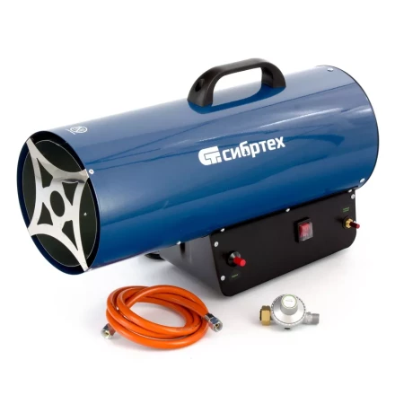 Газовая тепловая пушка СТГ-50, 50 кВт, 1400 м3/ч, пропан-бутан Сибртех 96454 купить в Губкинске