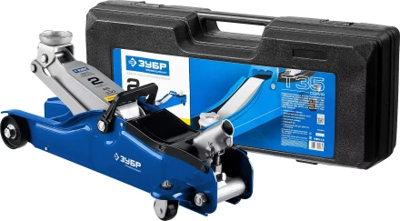 Домкрат гидравлический подкатной T35, 2т, 85-330мм, в кейсе, ЗУБР Профессионал 43056-2-K купить в Губкинске