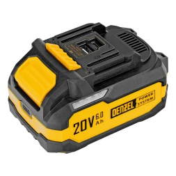 Батарея аккумуляторная BH-20-6.0, Li-Ion, USB, 20 В, 6,0 Ач// Denzel 28446