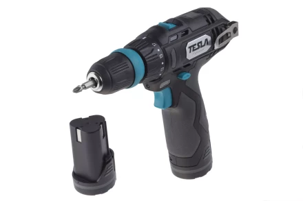 Аккумуляторная дрель TESLA TCD122QC с скейсом купить в Губкинске
