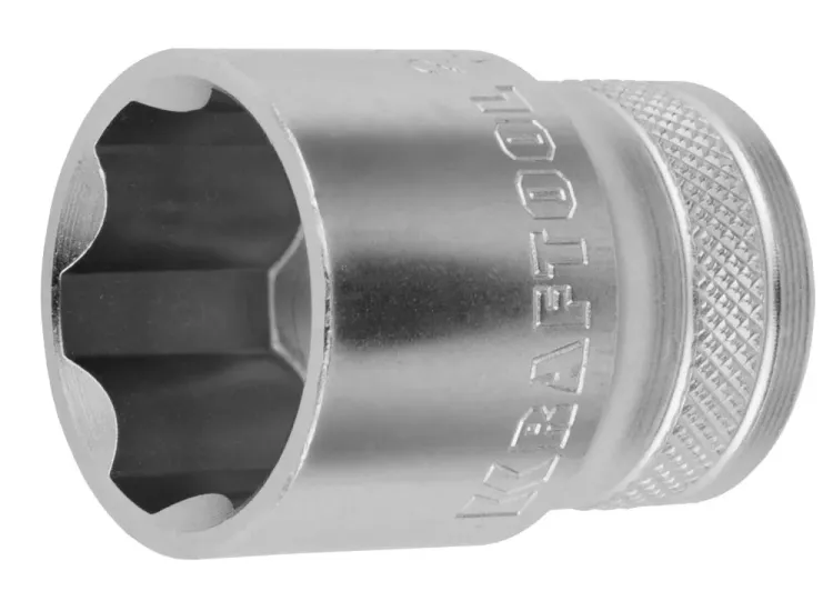 Торцовая головка KRAFTOOL "INDUSTRIE QUALITAT", Cr-V, SUPER-LOCK, хромосатинированная, 1/2", 22 мм 27801-22_z01 купить в Губкинске