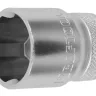 Торцовая головка KRAFTOOL "INDUSTRIE QUALITAT", Cr-V, SUPER-LOCK, хромосатинированная, 1/2", 22 мм 27801-22_z01 купить в Губкинске