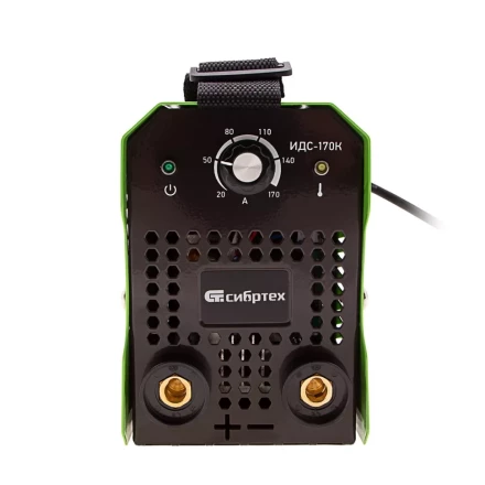 Инверторный аппарат дуговой сварки ИДС-170K, 170 А, ПВ 80%, диаметр электрода 1,6-3,2 мм Сибртех 94393 купить в Губкинске