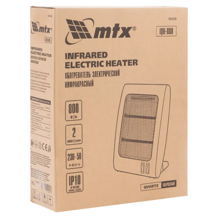 Инфракрасный обогреватель MTX 96448, IQH-800, 230В, 800 Вт купить в Губкинске