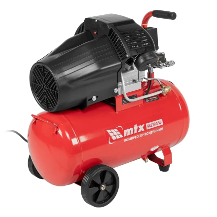 Компрессор воздушный КК-2200/50 2.2 кВт 350 л/мин 50 л прямой привод масляный MTX 58024 купить в Губкинске