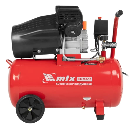 Компрессор воздушный КК-2200/50 2.2 кВт 350 л/мин 50 л прямой привод масляный MTX 58024 купить в Губкинске