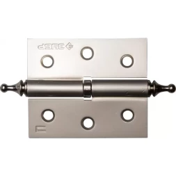 Петля дверная разъемная ЗУБР &quot;ЭКСПЕРТ&quot;, 1 подшипник, цвет мат. никель (PN), левая, с крепежом, 75х63х2,5мм,2шт 37605-075-4L